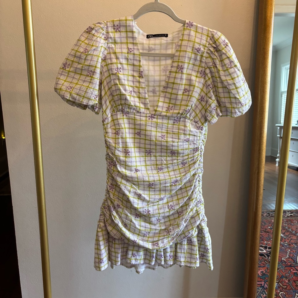 Zara Multicolor Plaid Dress